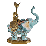 Подсвечник в виде слона из фарфора с бронзовыми элементами Elephant in the Garden of Eden варинант исполнения - 4 | Loft Concept в Воронеже