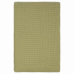 Плед из шерсти зеленого цвета с бахромой Waffle Comfort варинант исполнения - 1 | Loft Concept в Воронеже