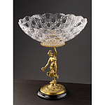 Чаша стеклянная прозрачная на бронзовой подставке с фигуркой девушки Eden Garden варинант исполнения - 5 | Loft Concept в Воронеже