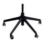 Стул с мягкой синей обивкой из велюра и подъемно-поворотным механизмом на черных колесиках Harper Blue варинант исполнения - 5 | Loft Concept в Воронеже