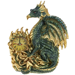 Часы в виде дракона Green Gold Dragon Clock варинант исполнения - 1 | Loft Concept в Воронеже