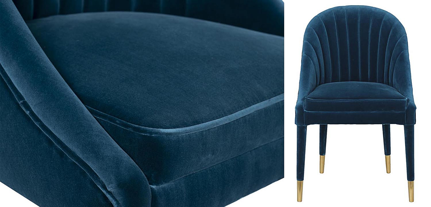 Стул Walton Chair blue velor Стул Walton Chair blue velor - Loft-Concept в Воронеже