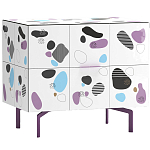 Тумба белая с рисунком Grande Graphstones варинант исполнения - 1 | Loft Concept в Воронеже