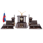 Настольный письменный набор из природного камня обсидиана с декором в виде орла Golden Eagle варинант исполнения - 1 | Loft Concept в Воронеже