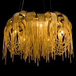 Люстра подвесная круглая с изогнутыми металлическими дугами и ниспадающими цепочками 65 см Atlantis Chain варинант исполнения - 8 | Loft Concept в Воронеже