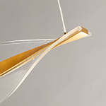 Люстра линейная с изогнутым плафоном Wave Line варинант исполнения - 9 | Loft Concept в Воронеже