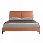 Кровать двуспальная коричневая из экокожи Modern Look варинант исполнения - 3 | Loft Concept в Воронеже