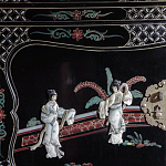 Шкаф черный в китайском стиле  Chinese Cabinet Black варинант исполнения - 3 | Loft Concept в Воронеже