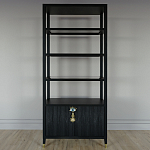 Стеллаж со стеклянными полками Elsa Dreams Black варинант исполнения - 5 | Loft Concept в Воронеже