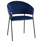 Стул в велюре синего цвета Horizon варинант исполнения - 1 | Loft Concept в Воронеже