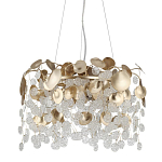 Люстра с декоративными подвесками из прозрачного стекла в форме монеток FAIRYTREE Light варинант исполнения - 1 | Loft Concept в Воронеже