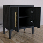 Тумбочка Primo с дверцами шпон Черный дуб варинант исполнения - 4 | Loft Concept в Воронеже