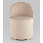 Пуф Loreen со спинкой вращающийся велюр молочный варинант исполнения - 4 | Loft Concept в Воронеже