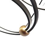 Люстра подвесная светодиодная с 4-мя кольцами черный металл Ring Horizontal варинант исполнения - 3 | Loft Concept в Воронеже