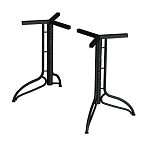 Обеденный стол с прямоугольной столешницей из стекла на черных металлических ножках White Marble варинант исполнения - 5 | Loft Concept в Воронеже