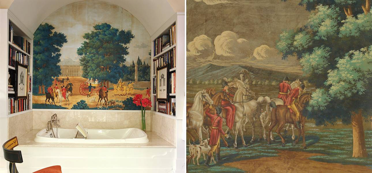 Обои ручная роспись La Chasse de Compiègne Jacquemart on antique Обои ручная роспись La Chasse de Compiègne Jacquemart on antique - Loft-Concept в Воронеже
