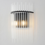 Бра со стеклянными прозрачными трубками и черным металлическим каркасом Nembus варинант исполнения - 2 | Loft Concept в Воронеже