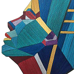 Арт объект на стену из нитей Девушка и Солнце wall panel Girl and Sun варинант исполнения - 1 | Loft Concept в Воронеже