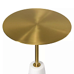 Кофейный столик с круглой столешницей на белом мраморном основании Original Foundation варинант исполнения - 4 | Loft Concept в Воронеже