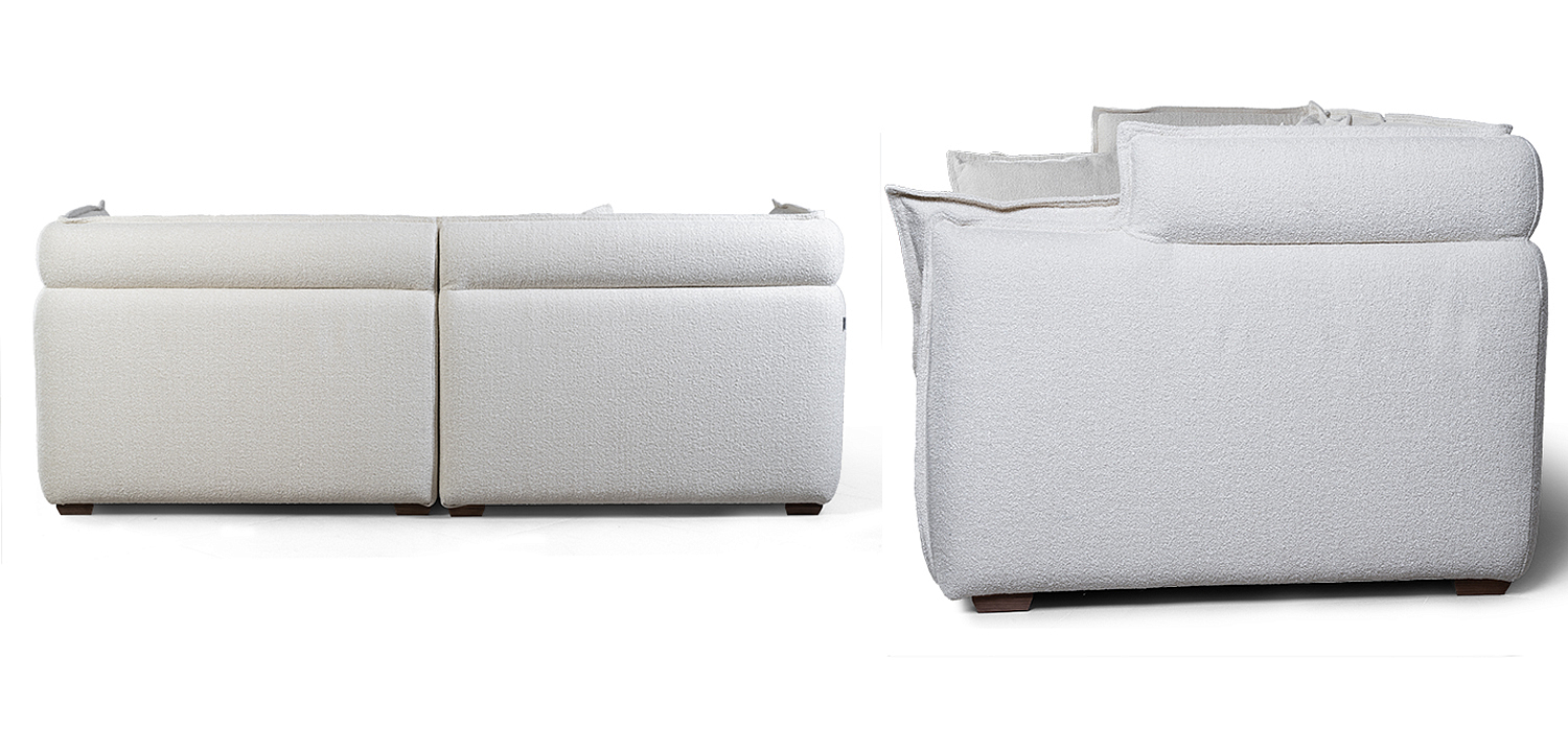 Диван с обивкой из ткани букле Salman Boucle White Sofa Белый Диван с обивкой из ткани букле Salman Boucle White Sofa Белый - Loft-Concept в Воронеже