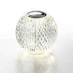Настольная лампа с прозрачным шарообразным плафоном на цилиндрической подставке Crystal Globule варинант исполнения - 8 | Loft Concept в Воронеже