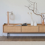 ТВ-тумба с плетеным декором Buckley Wicker TV Stand варинант исполнения - 7 | Loft Concept в Воронеже