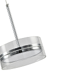 Подвесной светильник с прозрачным плафоном цилиндрической формы из акрила и стекла с пультом для регулировки света Glass Lamp Chromium варинант исполнения - 1 | Loft Concept в Воронеже