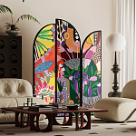 Ширма цветочный принт Colored Partition варинант исполнения - 2 | Loft Concept в Воронеже