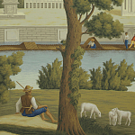 Обои ручная роспись Monuments of Paris Roberts on Sepia scenic paper варинант исполнения - 1 | Loft Concept в Воронеже