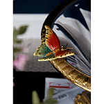 Чаша из прозрачного стекла с бронзовым рельефным ободком Eden Garden варинант исполнения - 5 | Loft Concept в Воронеже