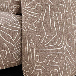 Дизайнерский двухместный диван с мягкими спинкой и подлокотниками светло-коричневый с принтом Madelaine Sofa Cocoa варинант исполнения - 5 | Loft Concept в Воронеже