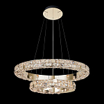 Люстра из 2-х колец с мозаичным хрустальным оформлением Sparks of Crystal варинант исполнения - 1 | Loft Concept в Воронеже