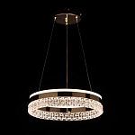 Люстра в виде кольца золотого цвета с прозрачными вставками Radiant Rail варинант исполнения - 3 | Loft Concept в Воронеже