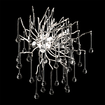 Бра с лучеобразным основанием и подвесками из прозрачного стекла в виде длинных капель Droplet Chandelier варинант исполнения - 10 | Loft Concept в Воронеже