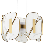 Люстра с мраморными вставками Marble Plates варинант исполнения - 1 | Loft Concept в Воронеже