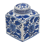 Ваза с крышкой в китайском стиле Oriental Blue & White Ornament Vases варинант исполнения - 1 | Loft Concept в Воронеже