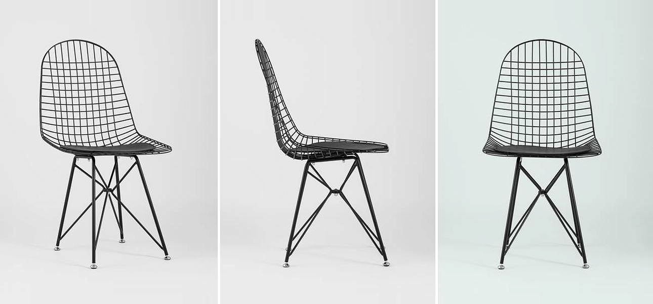 Стул Bertoia S Chair Черный Матовый Металл Стул Bertoia S Chair Черный Матовый Металл - Loft-Concept в Воронеже
