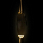 Подвесной светильник с хрустальным плафоном и бронзовым основанием Renee Glass Drops  варинант исполнения - 5 | Loft Concept в Воронеже