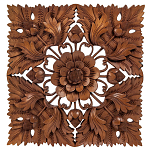 Панно из дерева квадратное Flower Panel With Trees варинант исполнения - 1 | Loft Concept в Воронеже