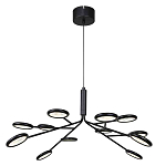 Люстра черного цвета с 12-ю круглыми плафонами Bendik Lighting варинант исполнения - 1 | Loft Concept в Воронеже