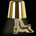 Настольная лампа фигурная золотого цвета с гладким абажуром Высота 17 см Sophia варинант исполнения - 5 | Loft Concept в Воронеже