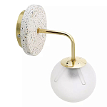 Бра с белым матовым плафоном в форме шара Round White Matte Lampshade варинант исполнения - 2 | Loft Concept в Воронеже