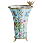 Ваза со стрекозой из фарфора с бронзовыми элементами Paradise Dragonfly варинант исполнения - 1 | Loft Concept в Воронеже