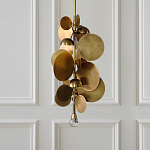 Люстра креативная из дисков цвета латунь Constellation Light and Style варинант исполнения - 2 | Loft Concept в Воронеже