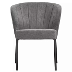 Стул серый с широкой закругленной спинкой Chair Gray Attractive варинант исполнения - 1 | Loft Concept в Воронеже