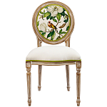 Стул бежевый из натурального бука с изображением птицы в саду Blooming Colored Birds варинант исполнения - 1 | Loft Concept в Воронеже