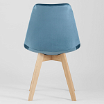 Стул с мягким велюровым сиденьем Arvika Blue варинант исполнения - 4 | Loft Concept в Воронеже