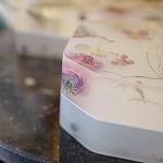 Шкатулка из эпоксидной смолы с цветами белая Epoxy Resin Square Box White варинант исполнения - 6 | Loft Concept в Воронеже