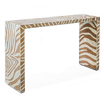 Консоль Дизайнерская Kenya Console ZEBRA Bone Inlay Beige варинант исполнения - 3 | Loft Concept в Воронеже