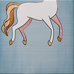 Плитка с узором Девочка единорог варинант исполнения - 6 | Loft Concept в Воронеже